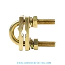 Kupari U-pultti, maadoitettu maadoitustangon puristin